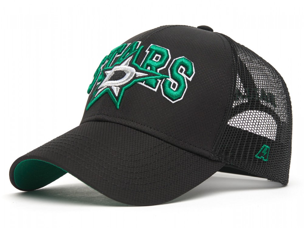 31409 Бейсболка NHL DALLAS STARS чёрн/сер/зелёная, 55-58