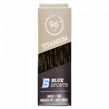 Шнурки с пропиткой BS TITANIUM чёрн/белые