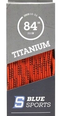 Шнурки с пропиткой BS TITANIUM оранж\чёрный