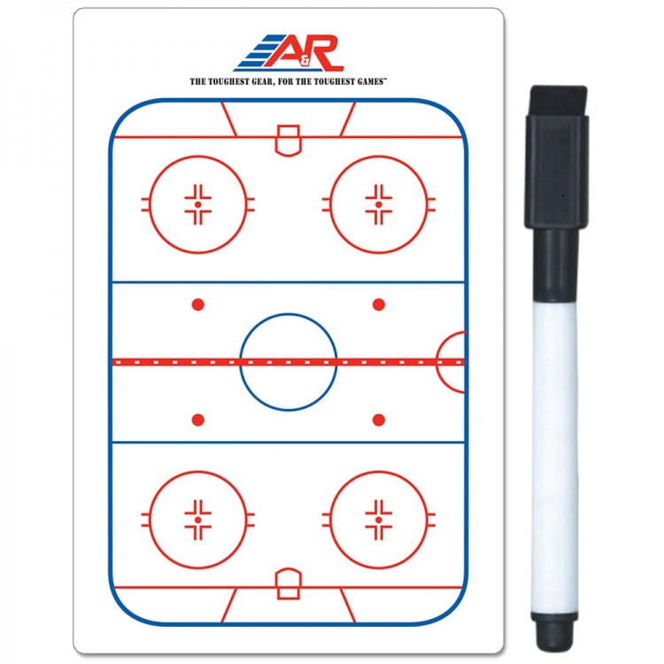 Доска тактическая карманная с маркером Hockey Pocket Coach Board