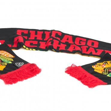 59229 Шарф NHL CHICAGO BLACKHAWKS чёрн/красный