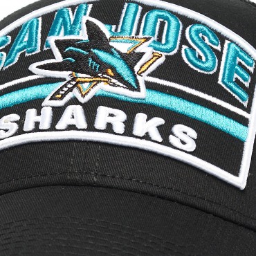 31016 Бейсболка NHL SAN JOSE SHARKS чёрная, 55-58