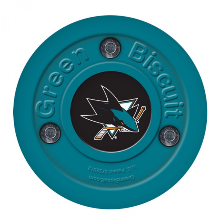 Шайба для тренировок BLUESPORTS Green Biscuit NHL SHARKS