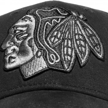 28135 Бейсболка NHL CHICAGO BLACKHAWKS чёрная, 55-58