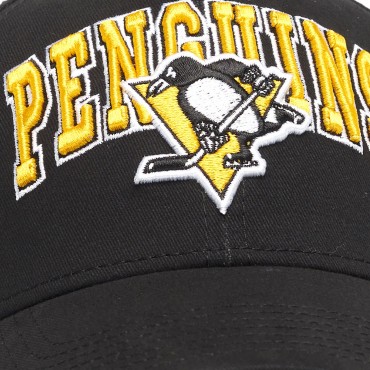 31162 Бейсболка NHL PITTSBURGH PENGUINS чёрн/жёлтая, 55-58