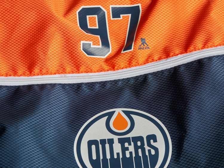 58169 Мешок универсальный NHL EDMONTON OLIERS № 97 син/оранж