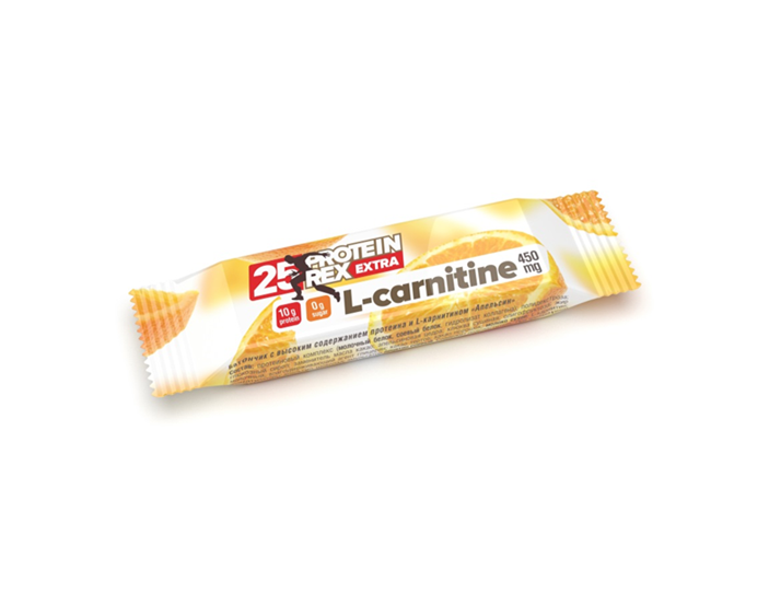 PR Протеиновый батончик EXTRA L-CARNITIN 25% белка 40 гр. (Апельсин)