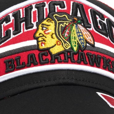 31336 Бейсболка NHL CHICAGO BLACKHAWKS №7 чёрн/красная, 55-58