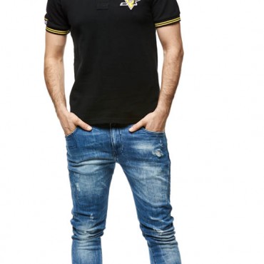940010 Рубашка-поло NHL PITTSBURGH PENGUINS черная