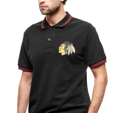 940030 Рубашка-поло NHL CHICAGO BLACKHAWKS черная