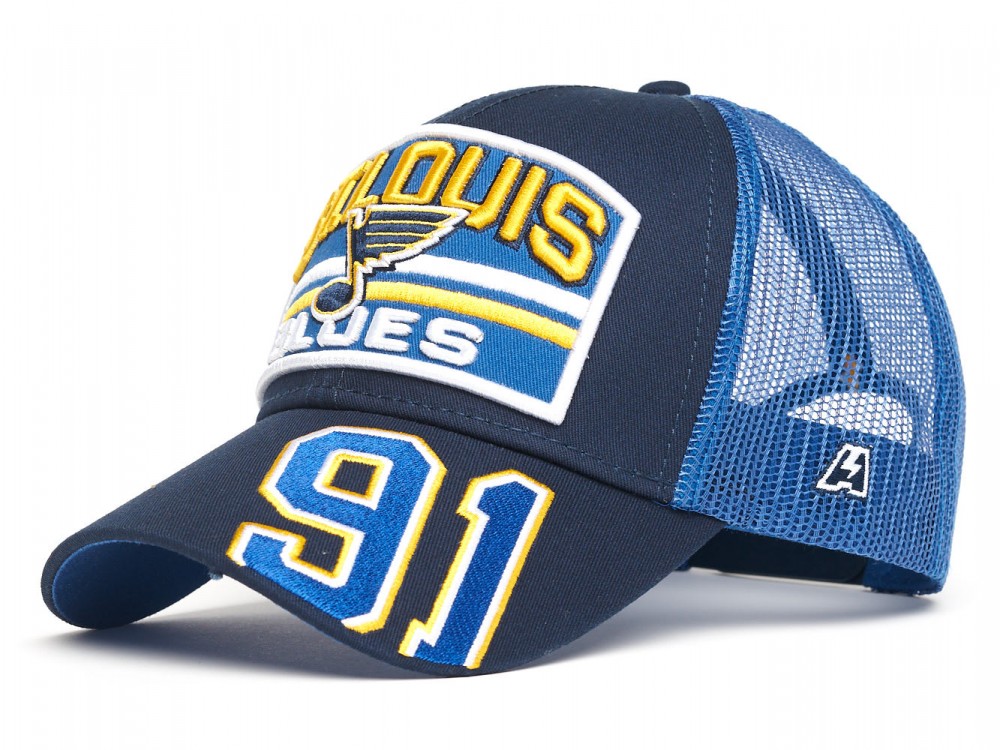 31339 Бейсболка NHL SAINT LOUIS BLUES №91 син/голубая, 55-58
